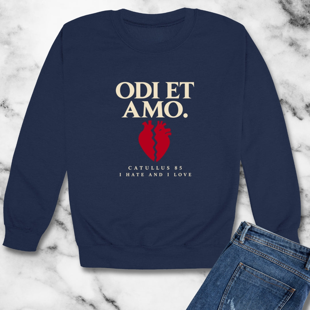 Catullus 85 Odi et Amo Unisex Heavy Crewneck Sweatshirt