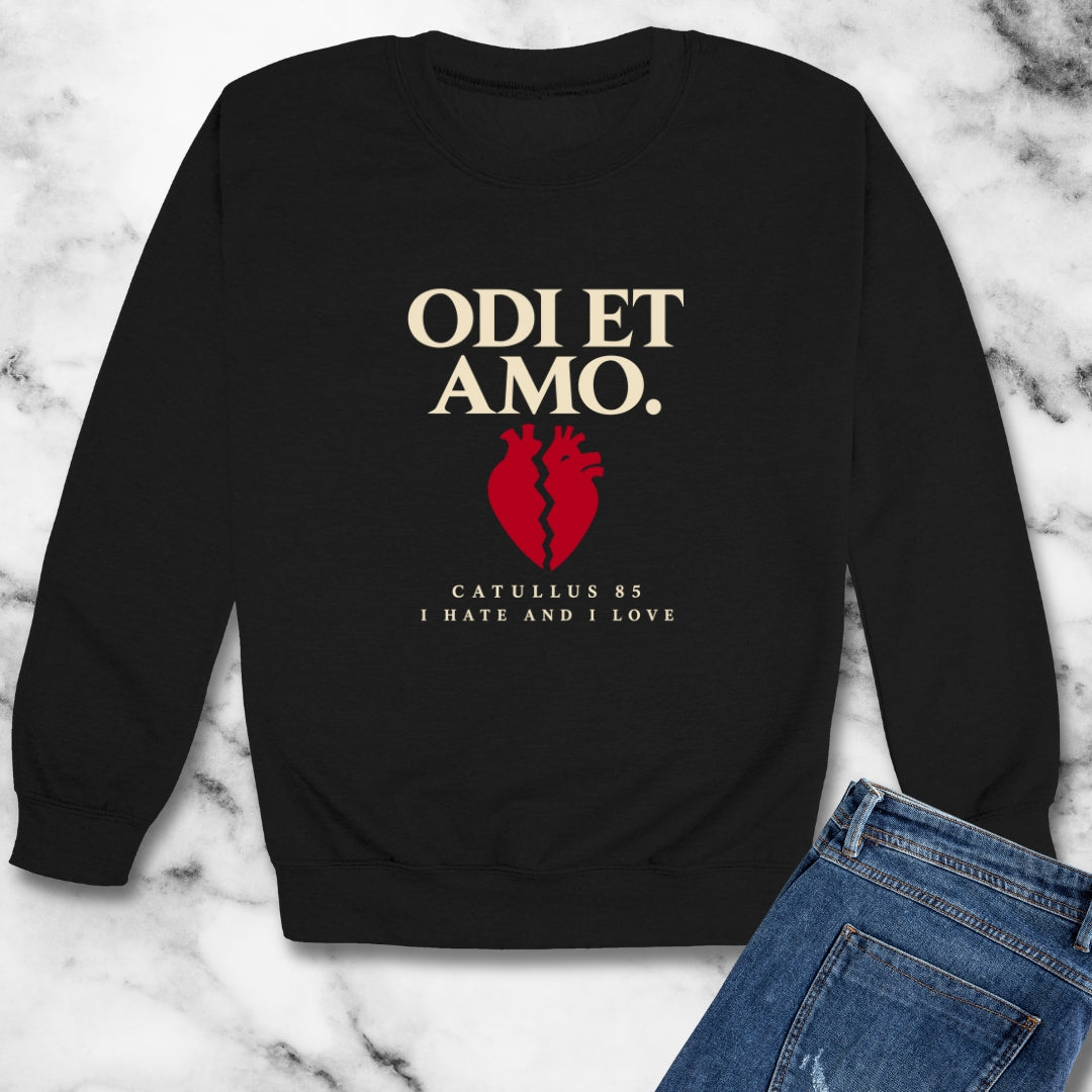 Catullus 85 Odi et Amo Unisex Heavy Crewneck Sweatshirt