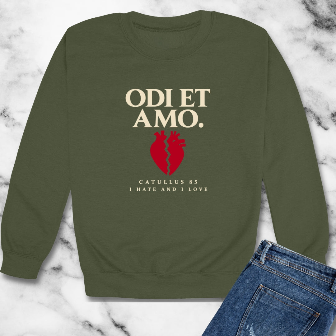 Catullus 85 Odi et Amo Unisex Heavy Crewneck Sweatshirt