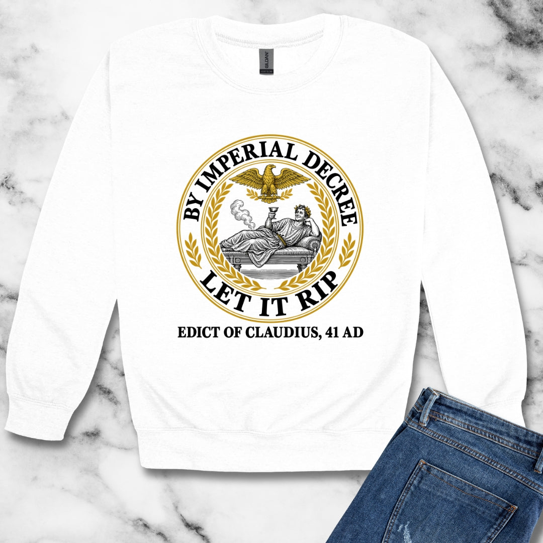 Emperor Claudius Fart Decree Heavy Crewneck Sweatshirt