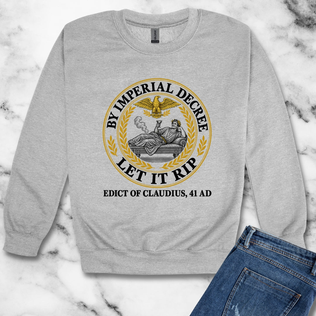 Emperor Claudius Fart Decree Heavy Crewneck Sweatshirt
