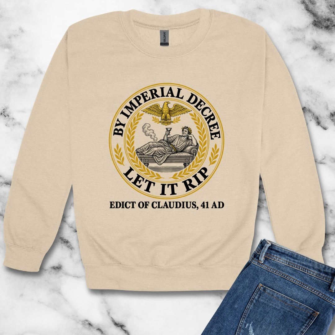 Emperor Claudius Fart Decree Heavy Crewneck Sweatshirt