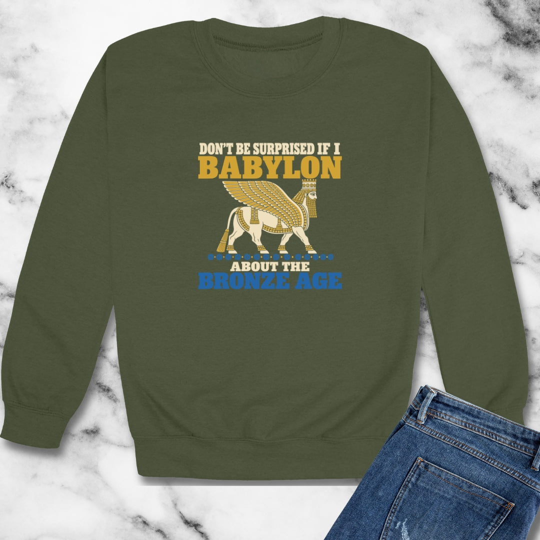 Babylon About the Bronze Age Lamassu Unisex Heavy Crewneck Sweatshirt