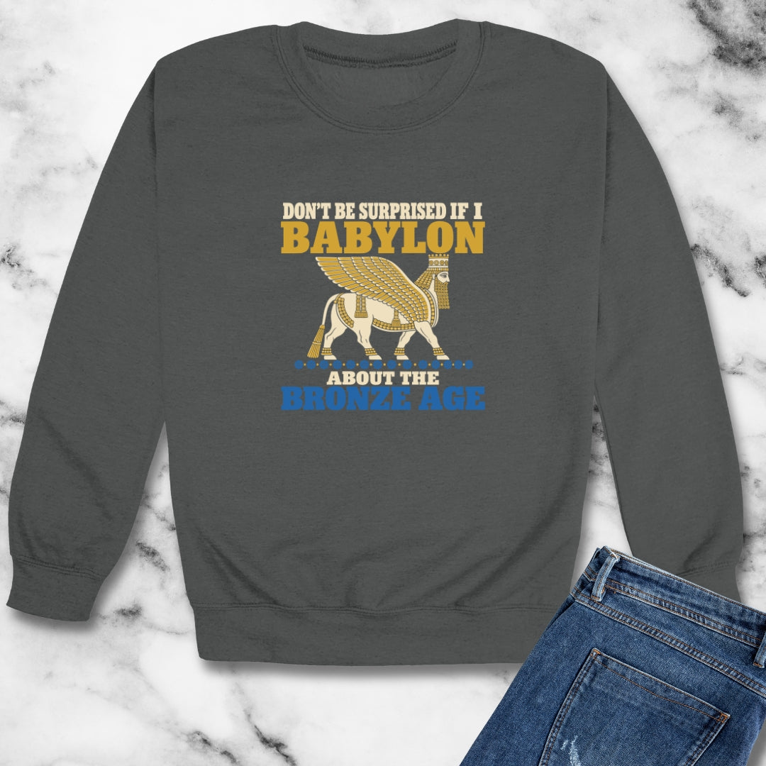 Babylon About the Bronze Age Lamassu Unisex Heavy Crewneck Sweatshirt