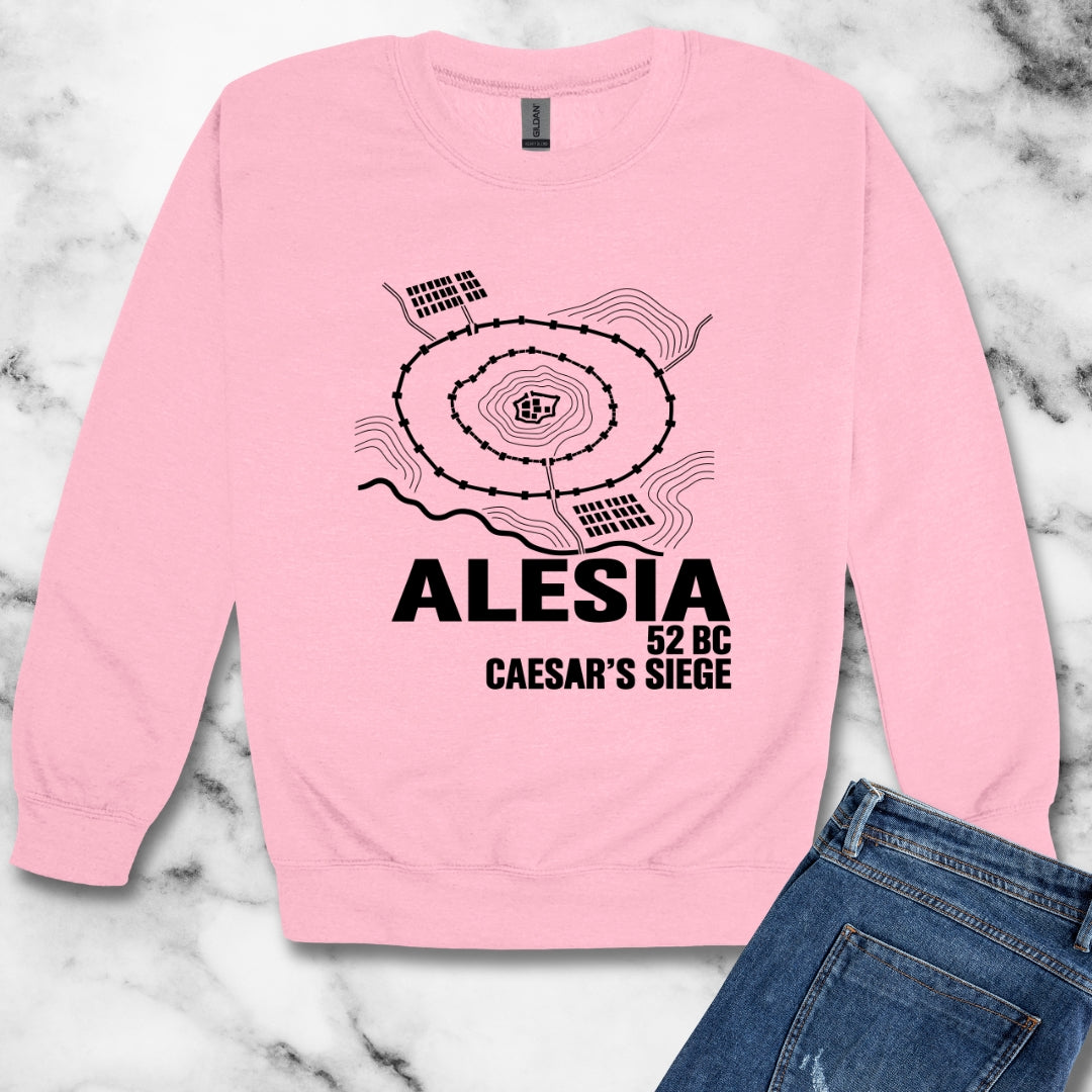 Alesia Siege Map Blueprint Unisex Heavy Crewneck Sweatshirt