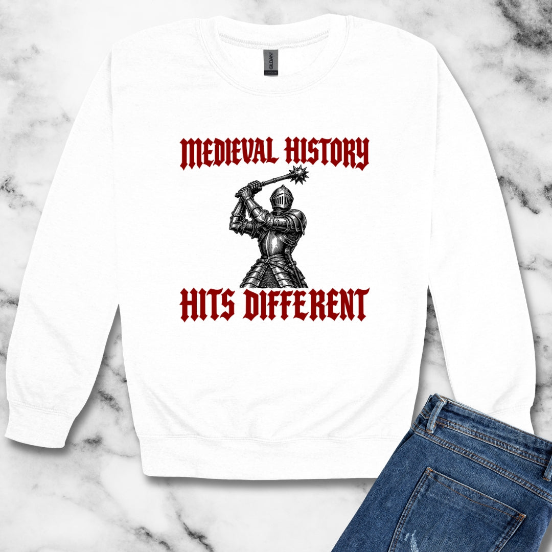 Medieval History Hits Different Knight Unisex Heavy Crewneck Sweatshirt