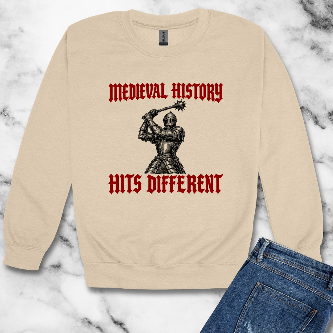 Medieval History Hits Different Knight Unisex Heavy Crewneck Sweatshirt