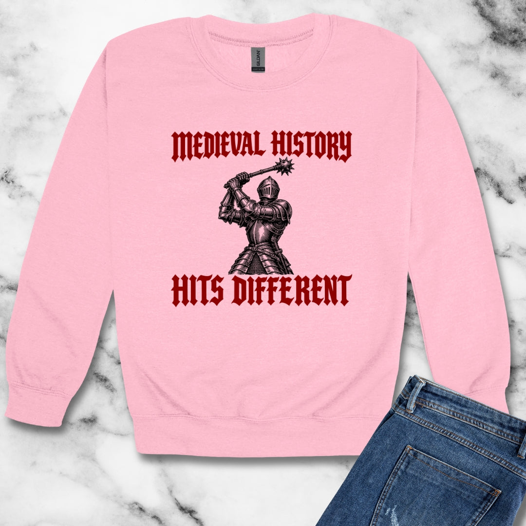 Medieval History Hits Different Knight Unisex Heavy Crewneck Sweatshirt