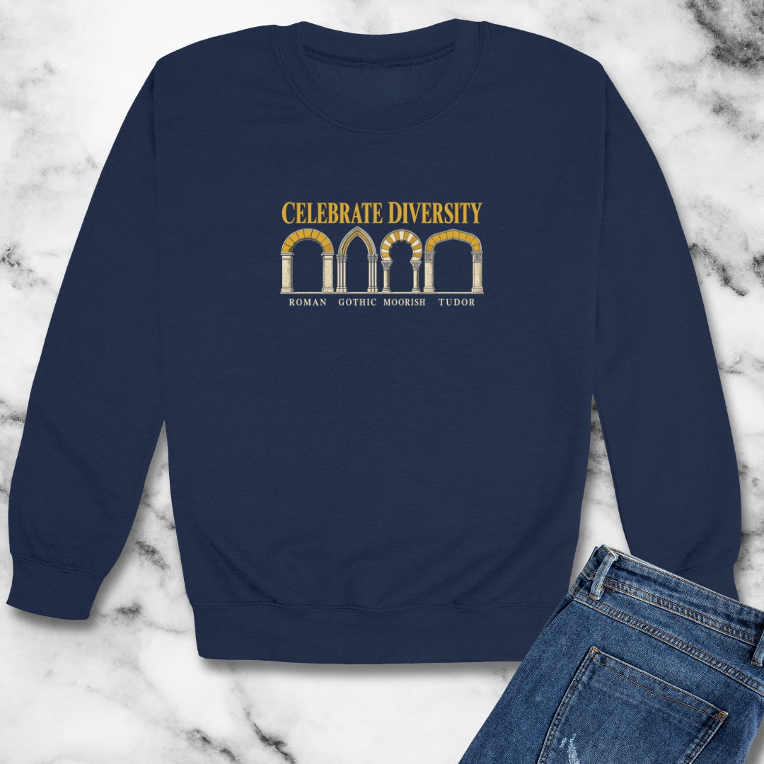 Celebrate Diversity Arches Unisex Heavy Crewneck Sweatshirt