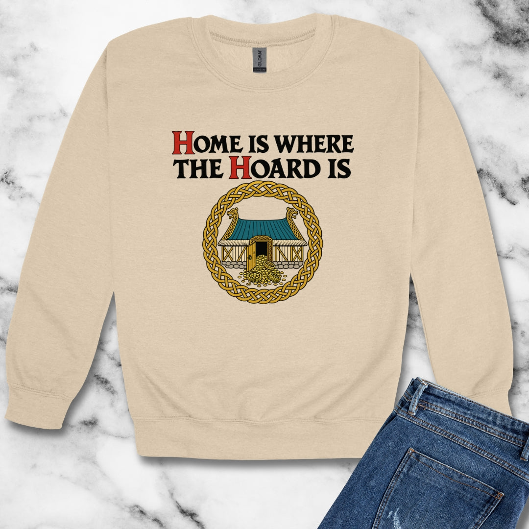 Home Is Where the Hoard Is Unisex Heavy Crewneck Sweatshirt