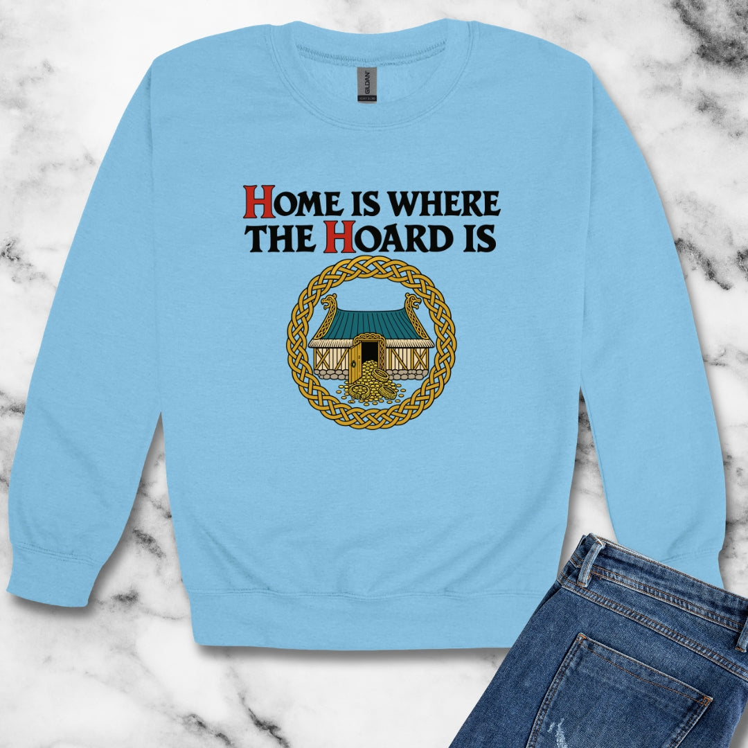 Home Is Where the Hoard Is Unisex Heavy Crewneck Sweatshirt