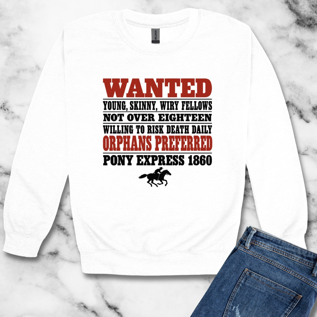 Pony Express 1860 Orphans Preferred Unisex Heavy Crewneck Sweatshirt