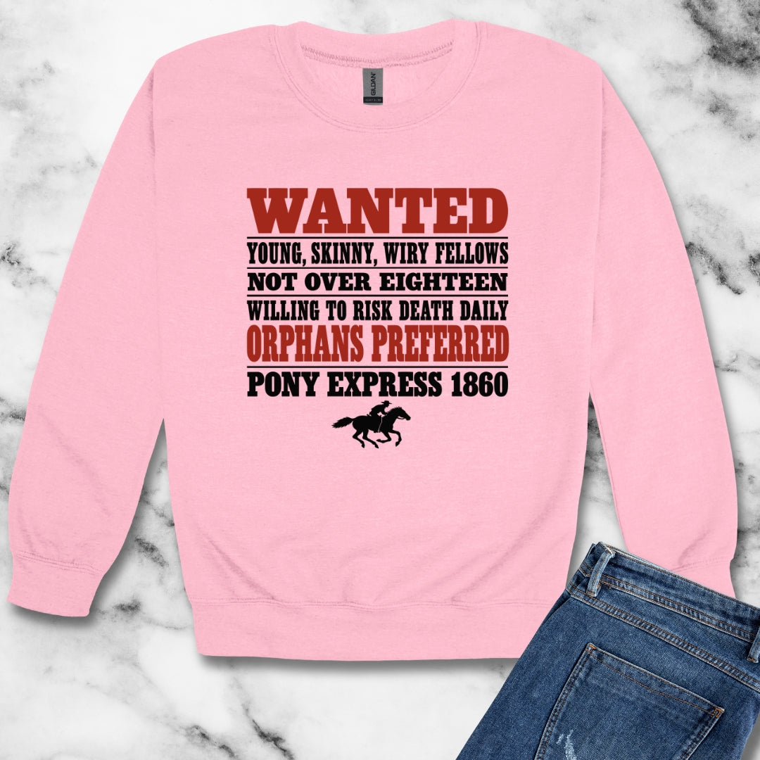 Pony Express 1860 Orphans Preferred Unisex Heavy Crewneck Sweatshirt