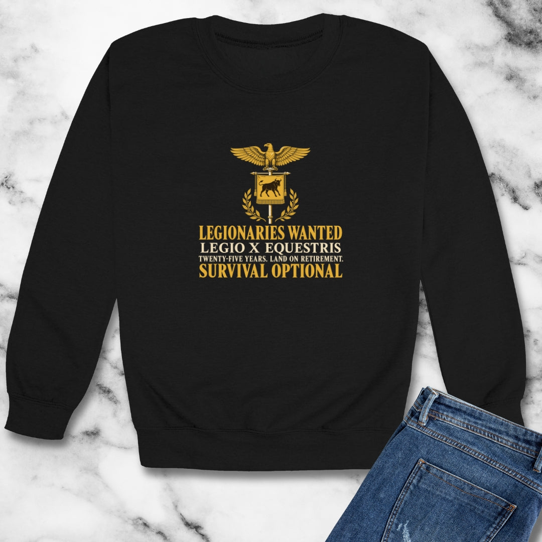 Legionaries Wanted Legio X Unisex Heavy Crewneck Sweatshirt