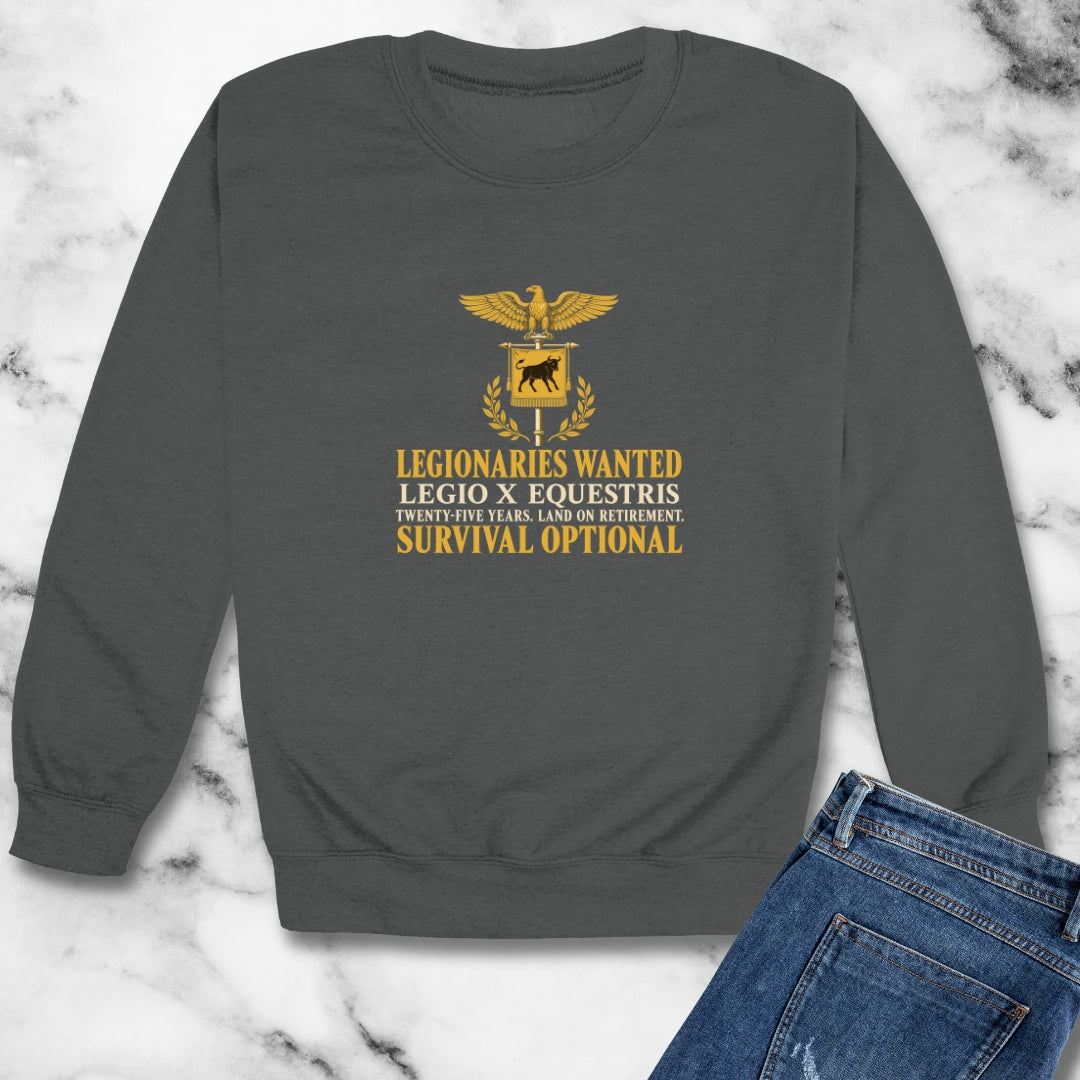 Legionaries Wanted Legio X Unisex Heavy Crewneck Sweatshirt