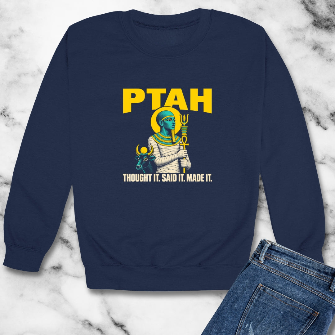 Ptah and the Apis Bull Unisex Heavy Crewneck Sweatshirt