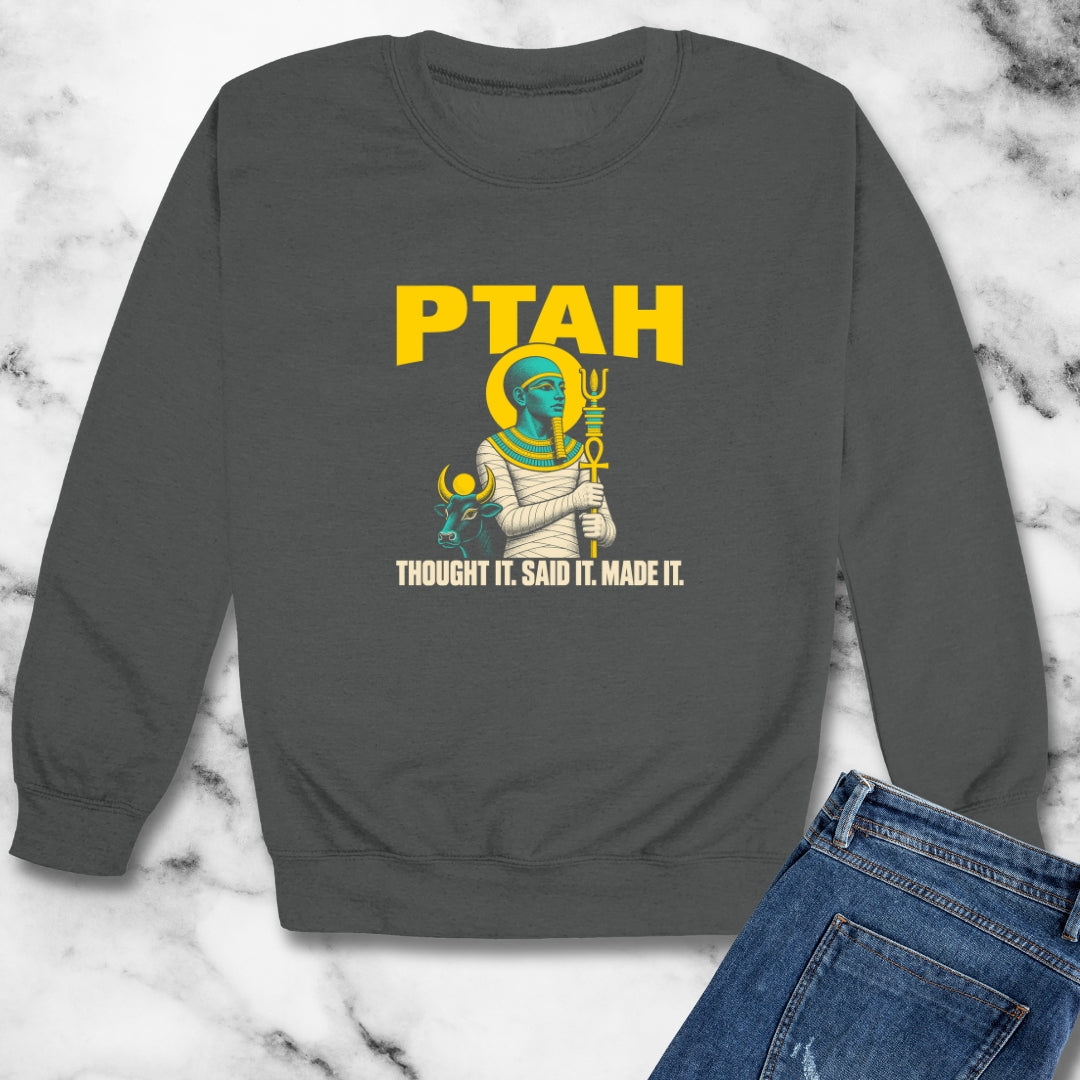 Ptah and the Apis Bull Unisex Heavy Crewneck Sweatshirt