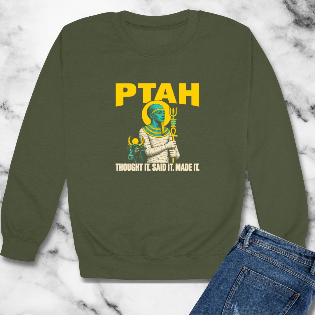 Ptah and the Apis Bull Unisex Heavy Crewneck Sweatshirt