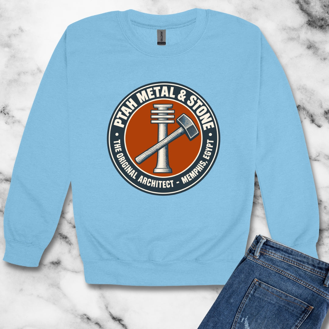 Ptah Metal & Stone Unisex Heavy Crewneck Sweatshirt