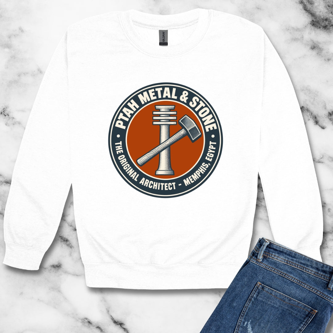 Ptah Metal & Stone Unisex Heavy Crewneck Sweatshirt