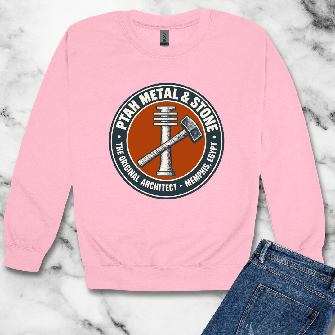 Ptah Metal & Stone Unisex Heavy Crewneck Sweatshirt