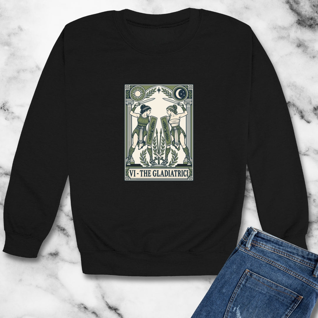 The Gladiatrici Tarot Unisex Heavy Crewneck Sweatshirt