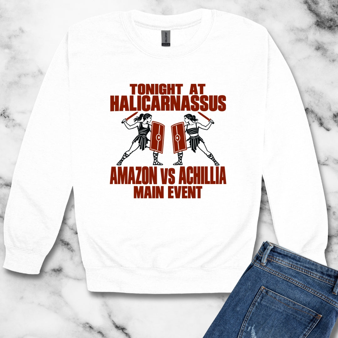 Amazon vs Achillia Main Event Unisex Heavy Crewneck Sweatshirt