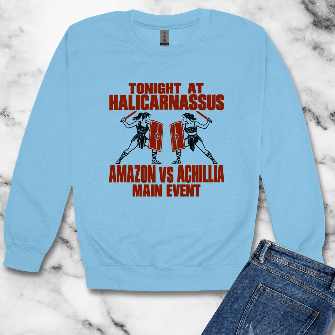 Amazon vs Achillia Main Event Unisex Heavy Crewneck Sweatshirt