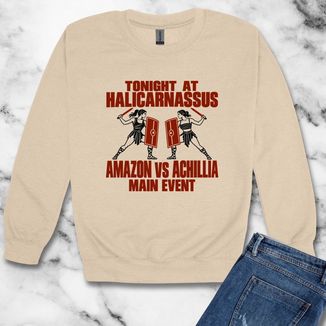 Amazon vs Achillia Main Event Unisex Heavy Crewneck Sweatshirt