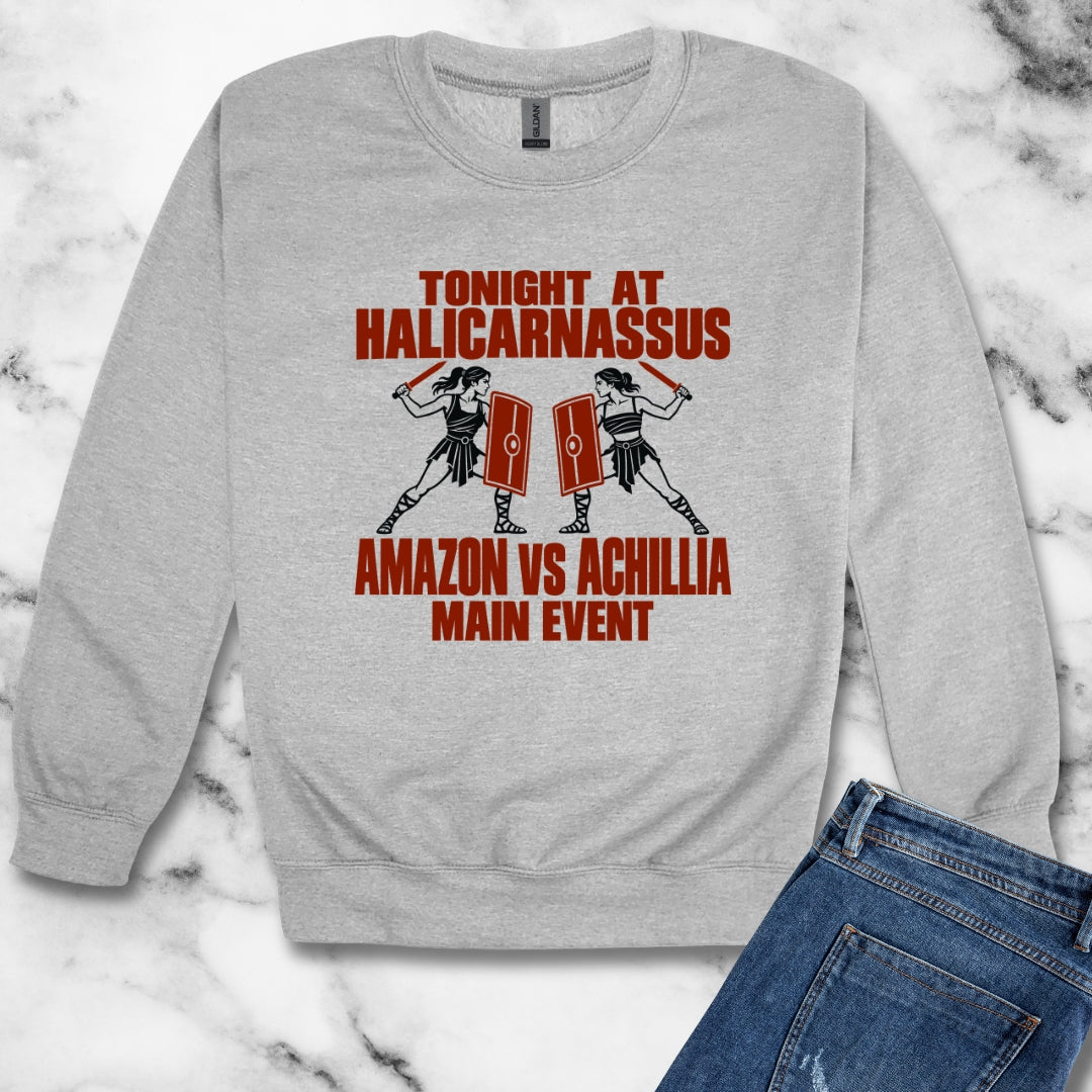 Amazon vs Achillia Main Event Unisex Heavy Crewneck Sweatshirt