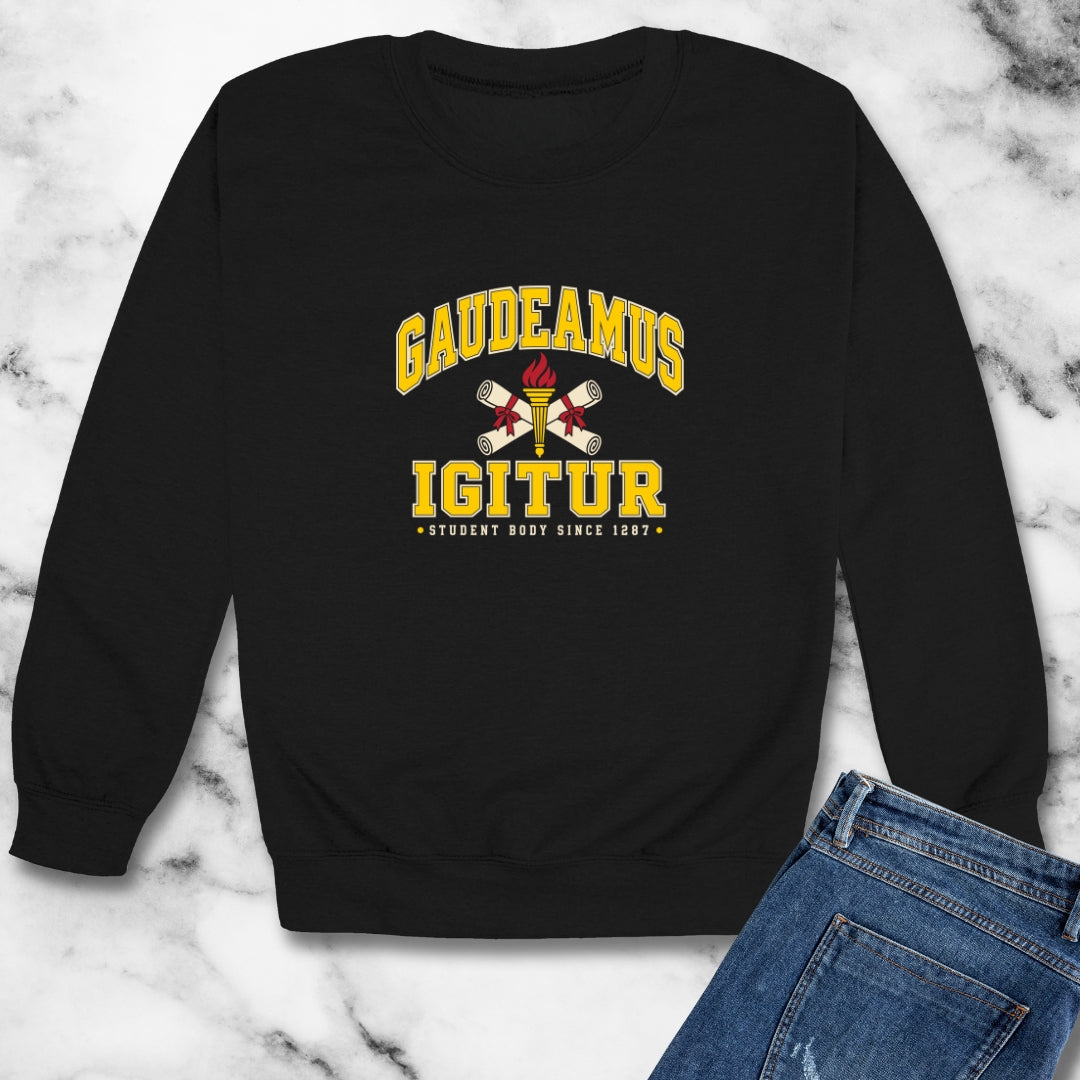 Gaudeamus Igitur Varsity Unisex Heavy Crewneck Sweatshirt