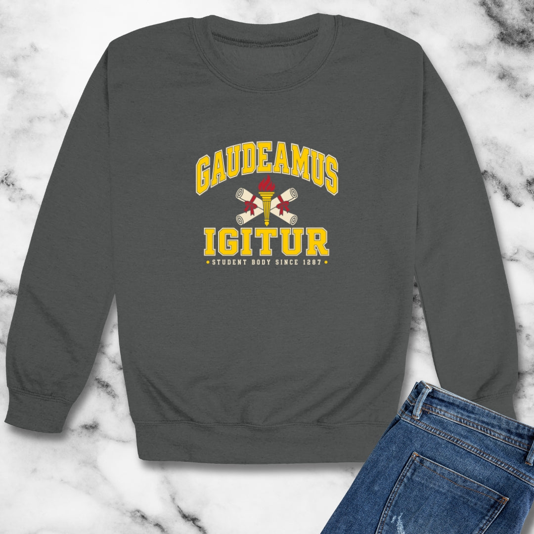 Gaudeamus Igitur Varsity Unisex Heavy Crewneck Sweatshirt