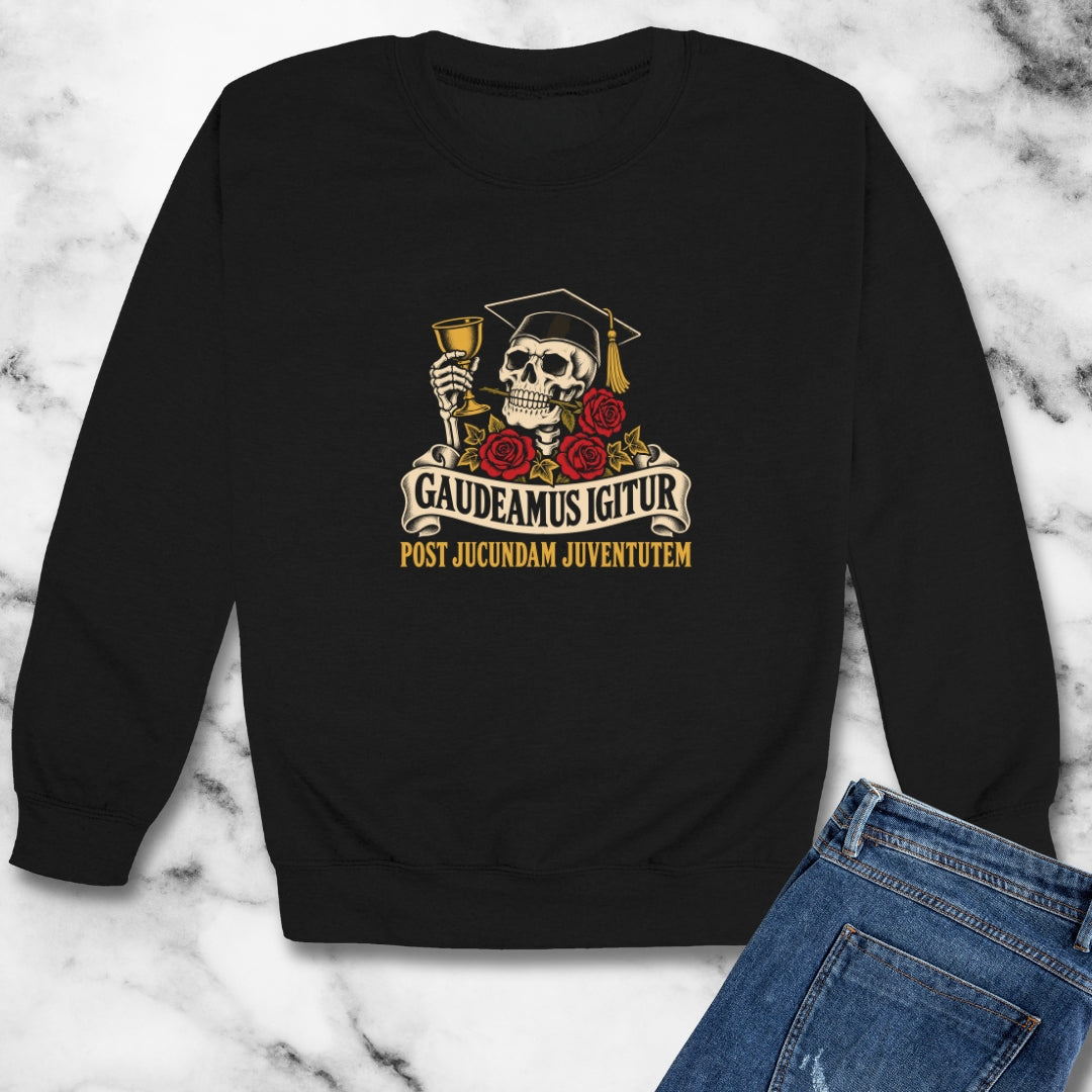 Gaudeamus Igitur Skull Unisex Heavy Crewneck Sweatshirt
