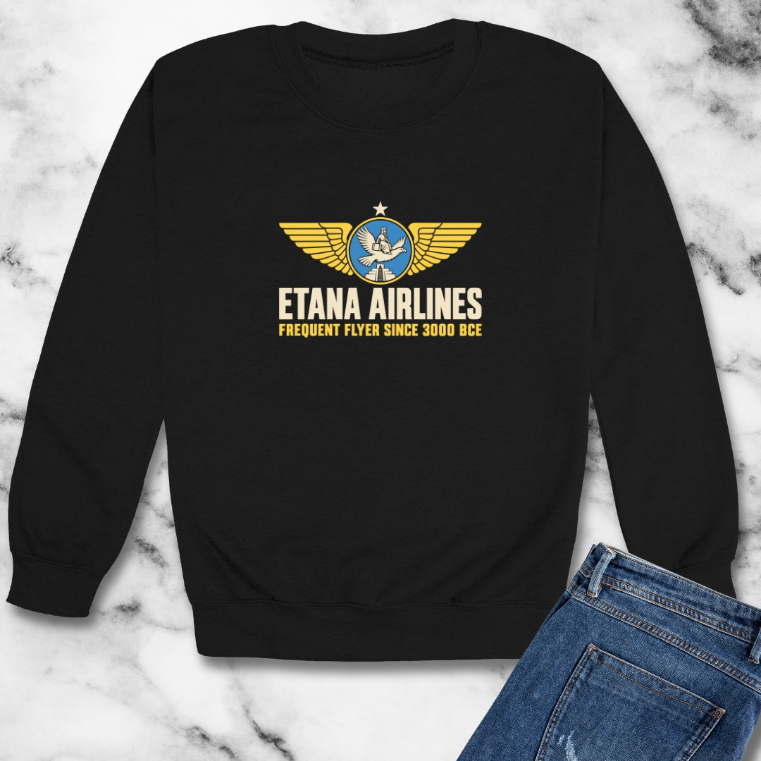 Etana Airlines The Original Red-Eye Unisex Heavy Crewneck Sweatshirt