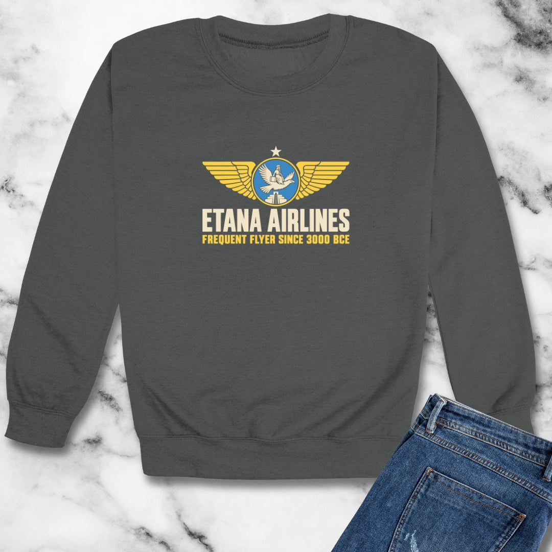 Etana Airlines The Original Red-Eye Unisex Heavy Crewneck Sweatshirt