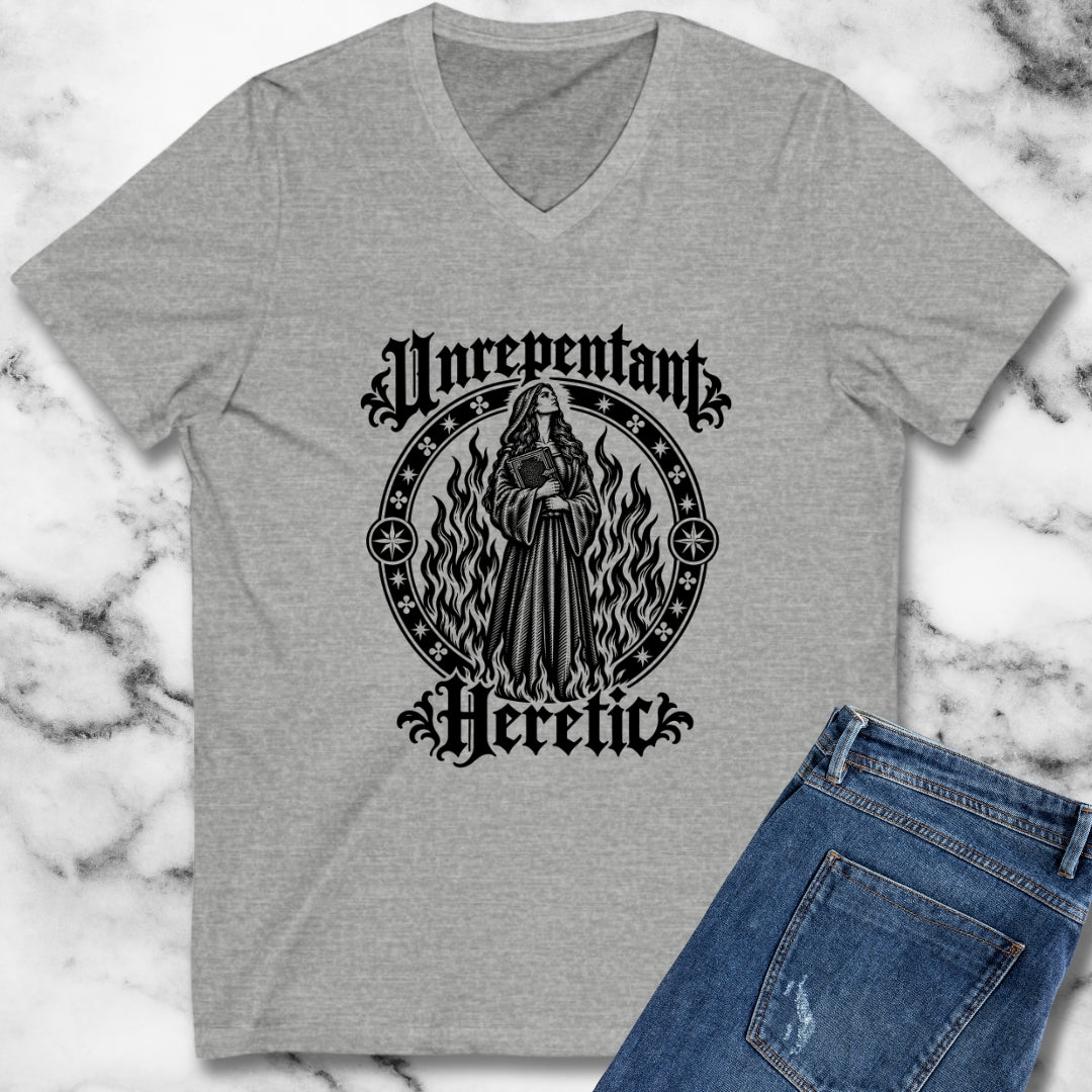 Unrepentant Heretic Woman V-neck