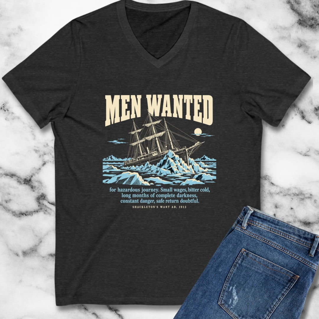 Men Wanted Shackleton Ad V-Neck