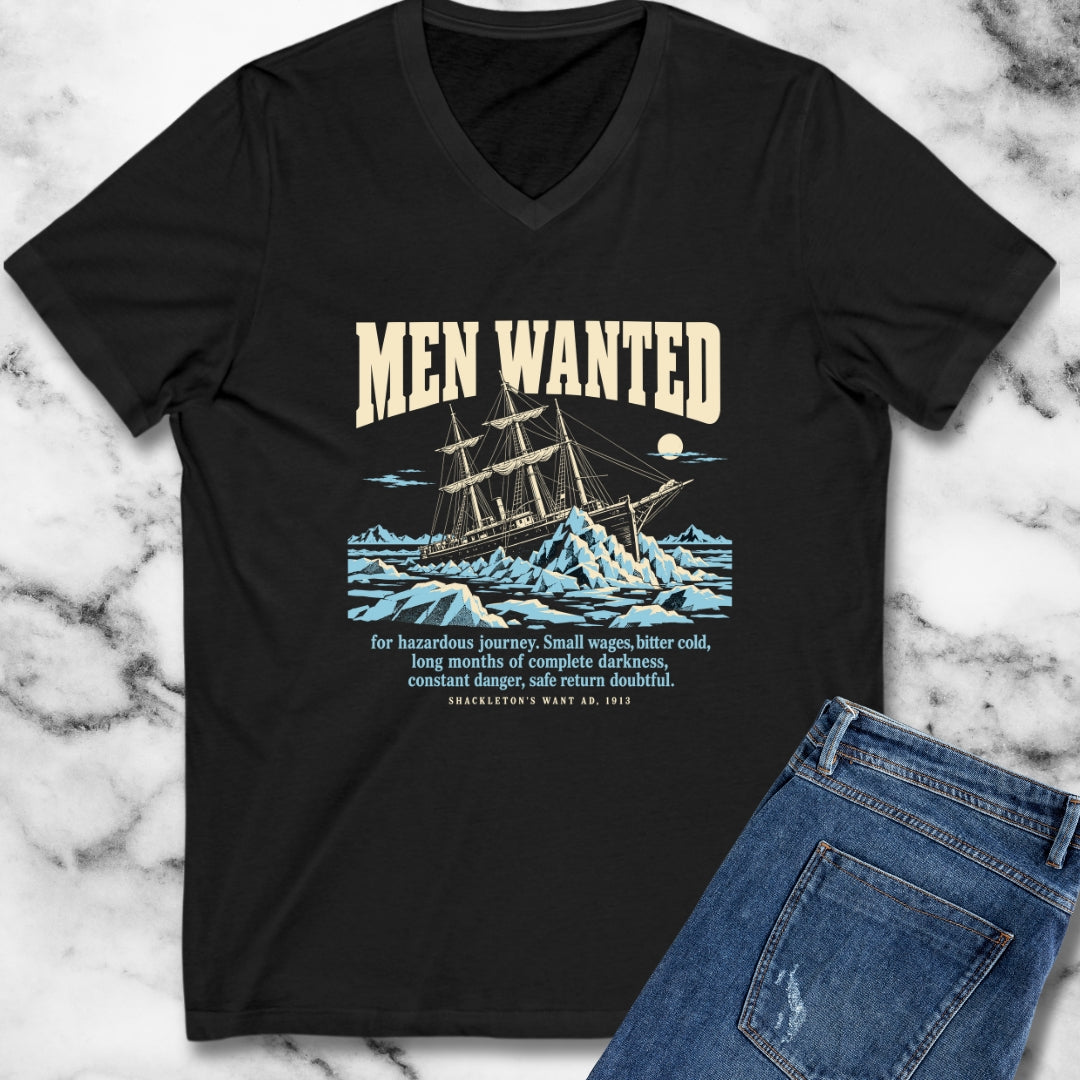 Men Wanted Shackleton Ad V-Neck