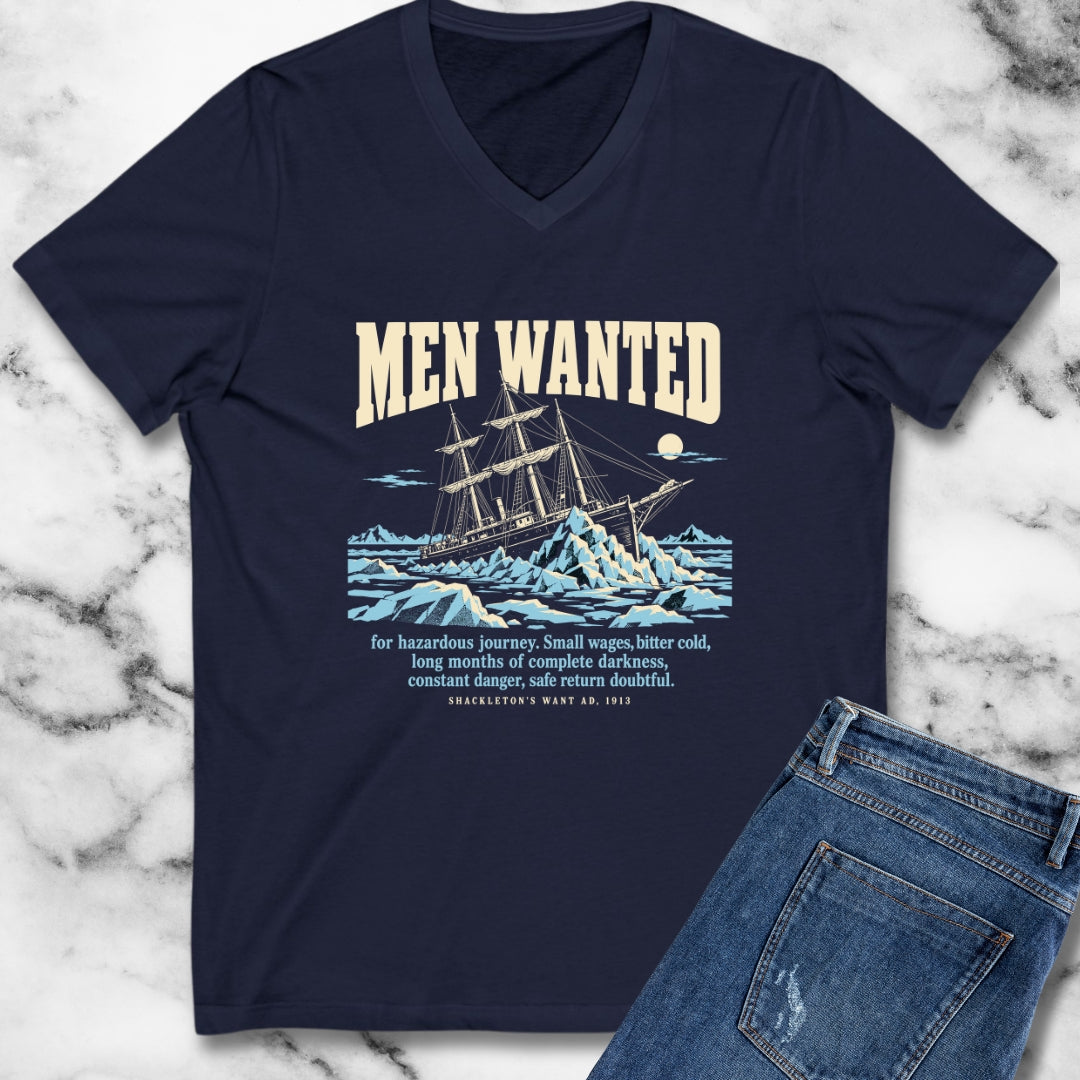 Men Wanted Shackleton Ad V-Neck