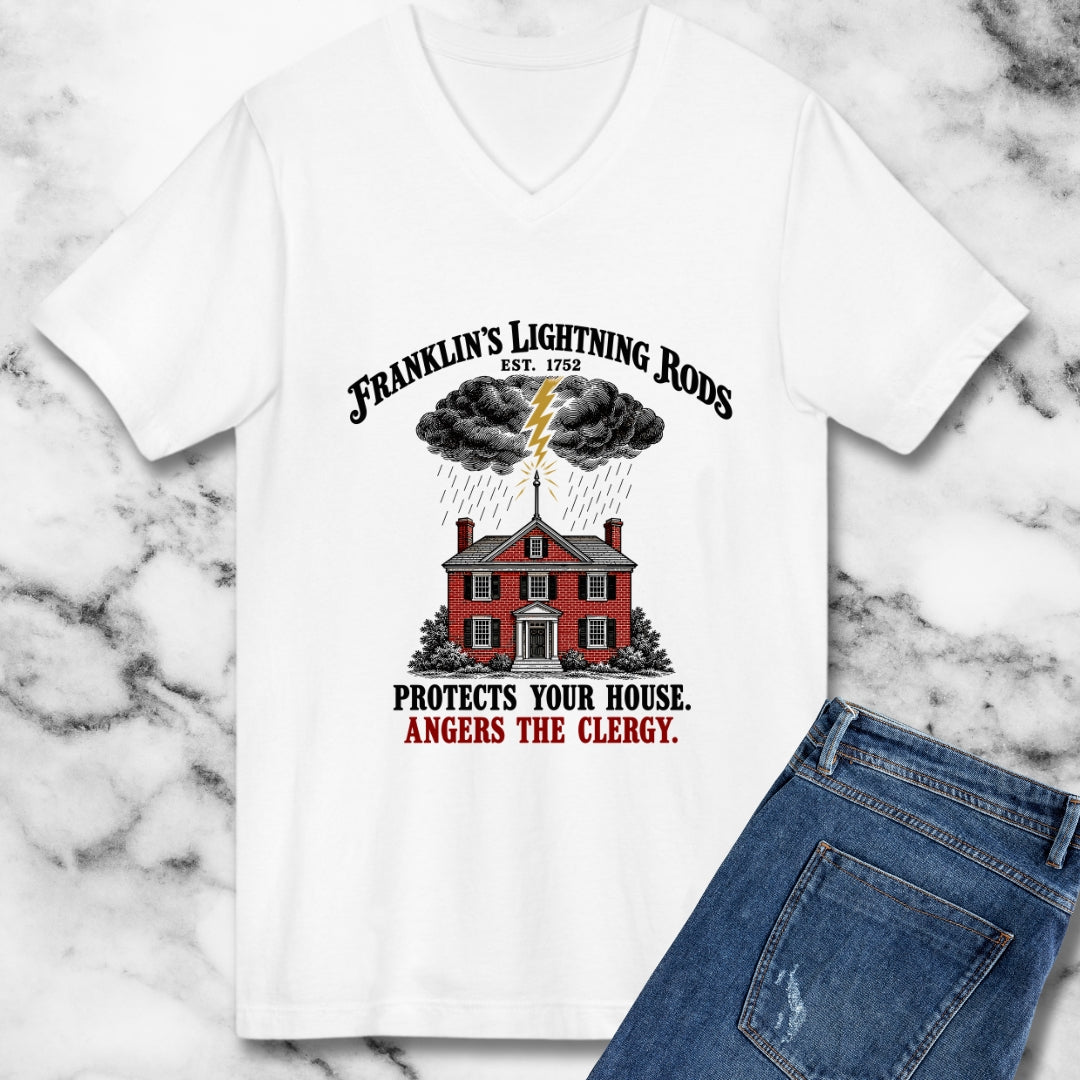 Franklin's Lightning Rods V-neck