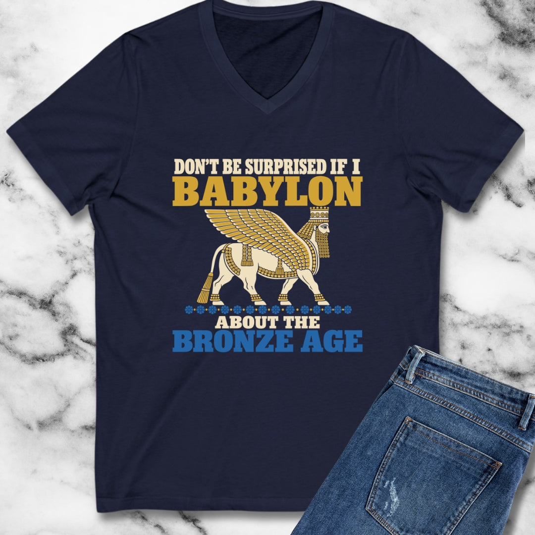 Babylon About the Bronze Age Lamassu V-Neck