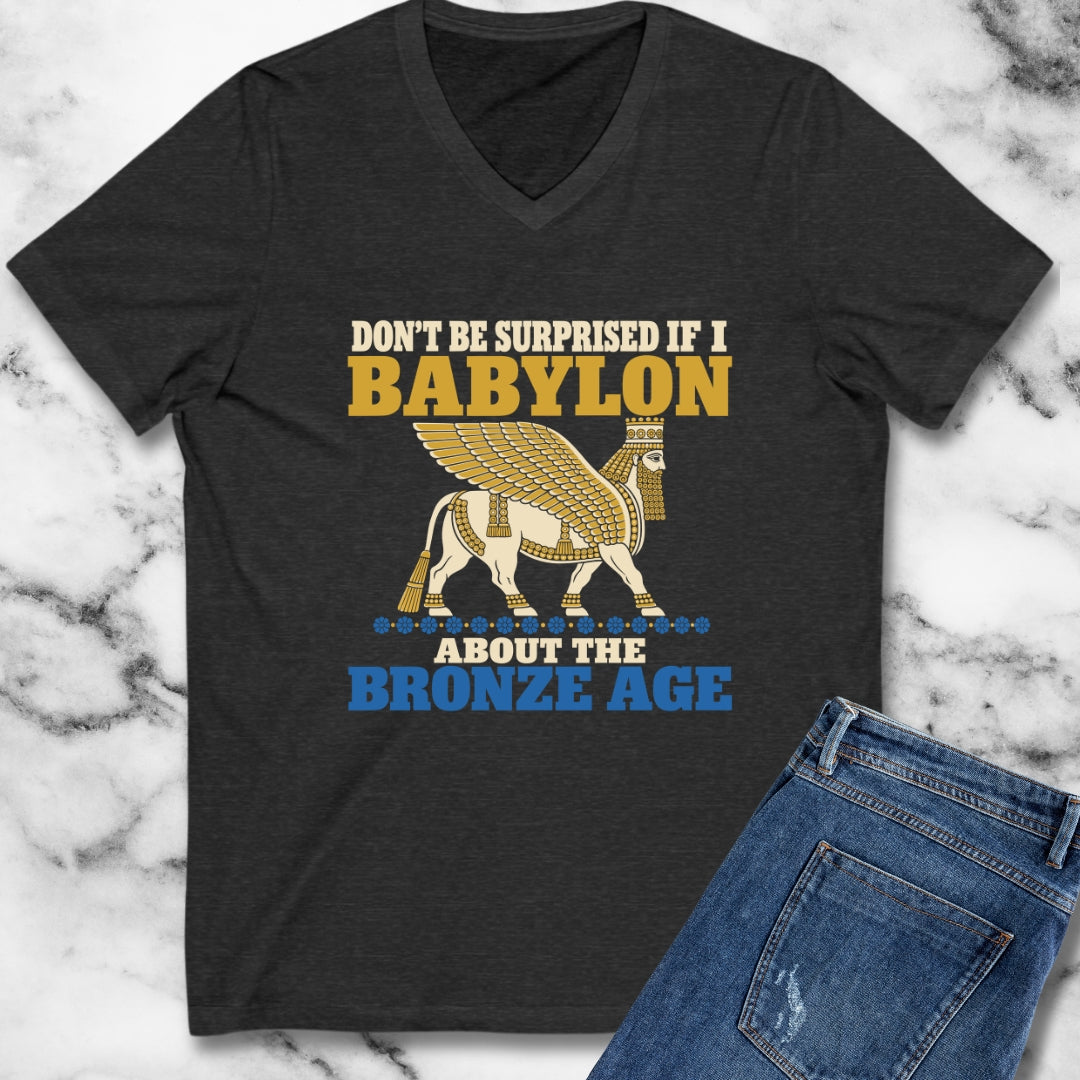 Babylon About the Bronze Age Lamassu V-Neck
