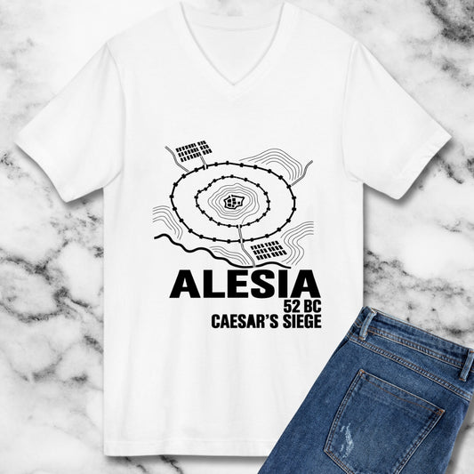 Alesia Siege Map Blueprint V-neck