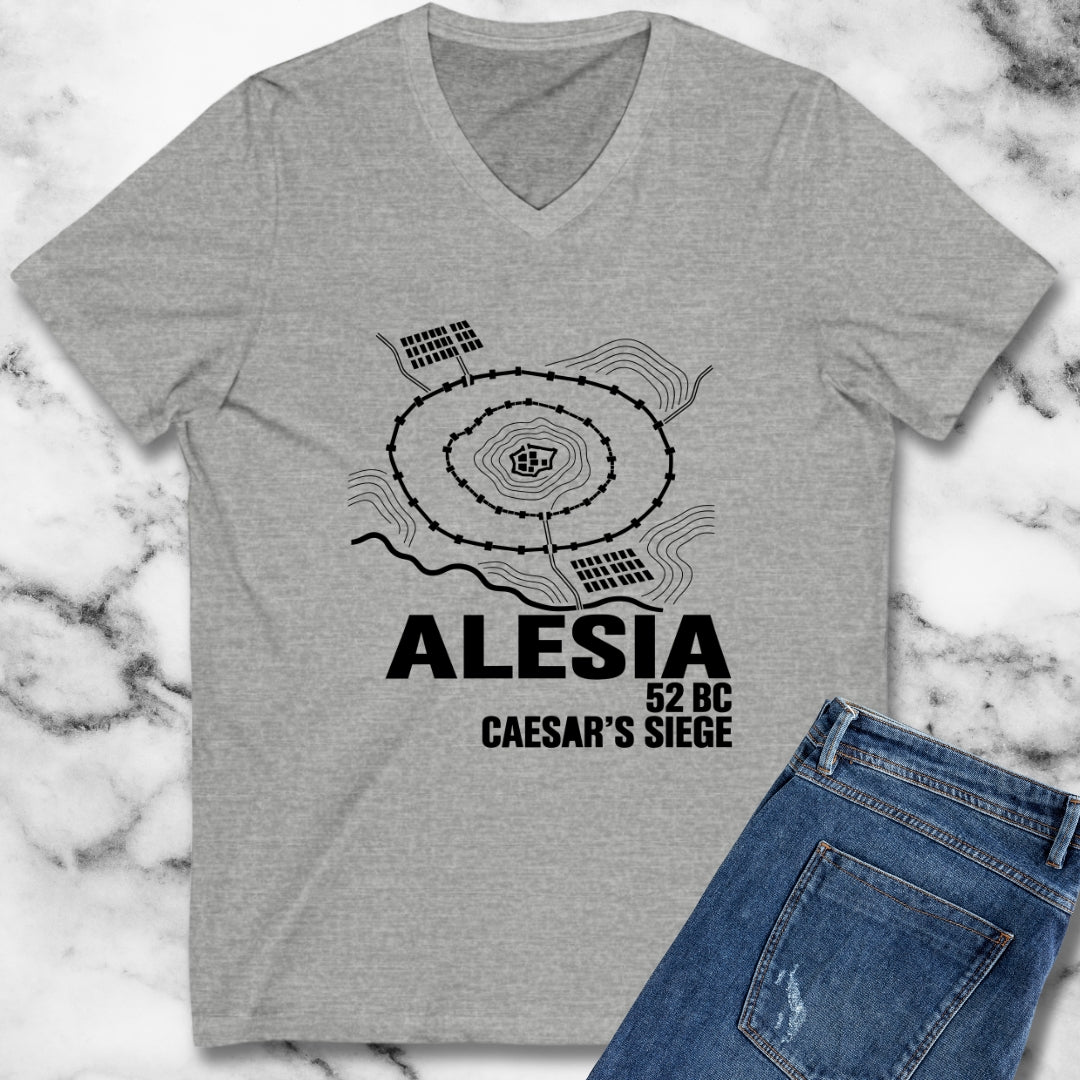 Alesia Siege Map Blueprint V-neck