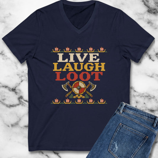 Live Laugh Loot V-Neck