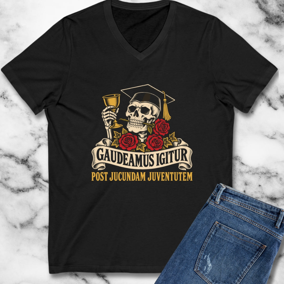 Gaudeamus Igitur Skull V-Neck