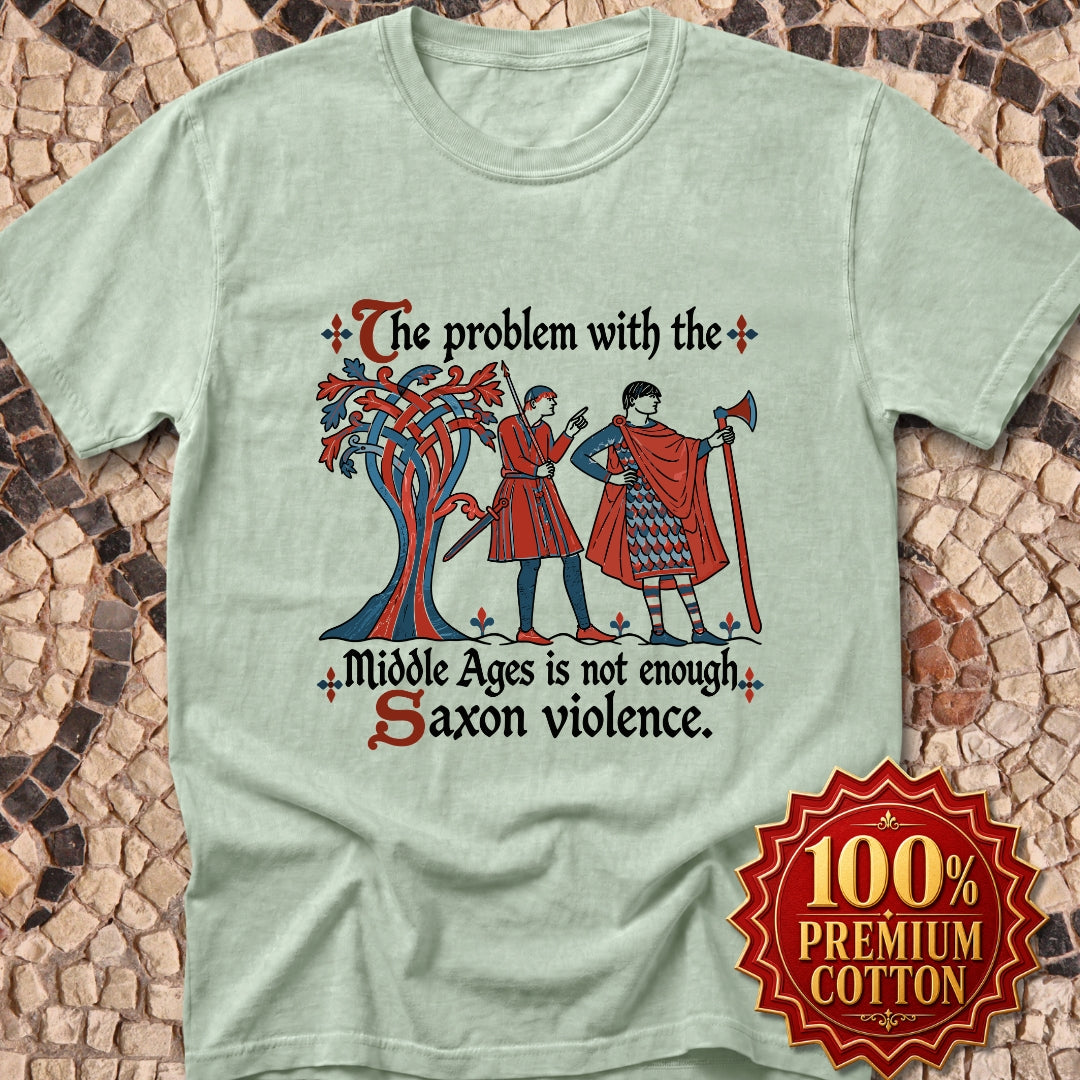 Medieval Manuscript Meme of Saxon Warriors Premium Tee