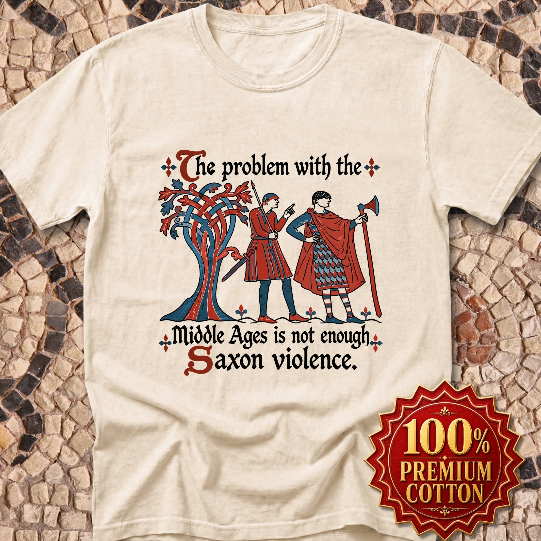 Medieval Manuscript Meme of Saxon Warriors Premium Tee