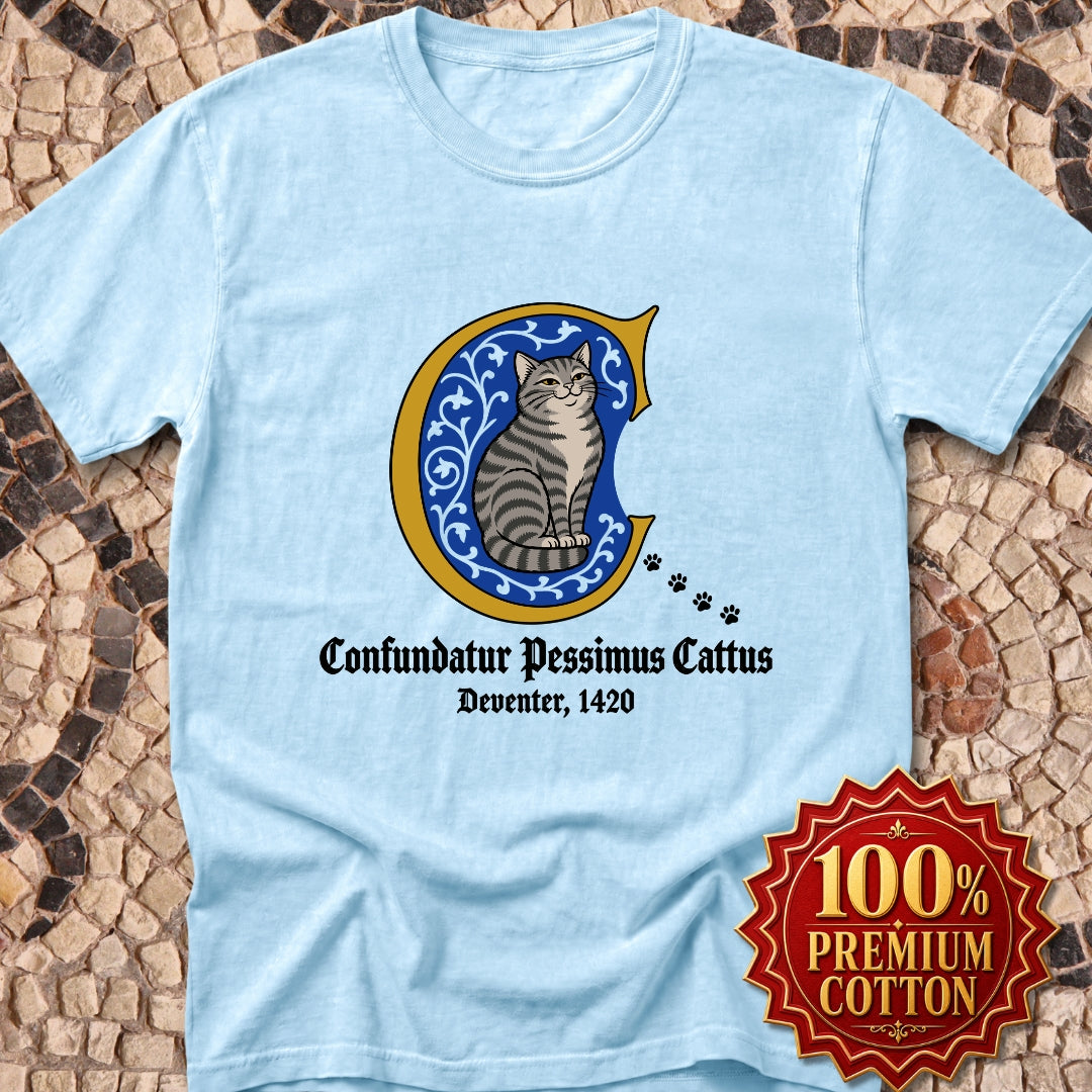Confundatur Pessimus Cattus Deventer 1420  Premium Tee