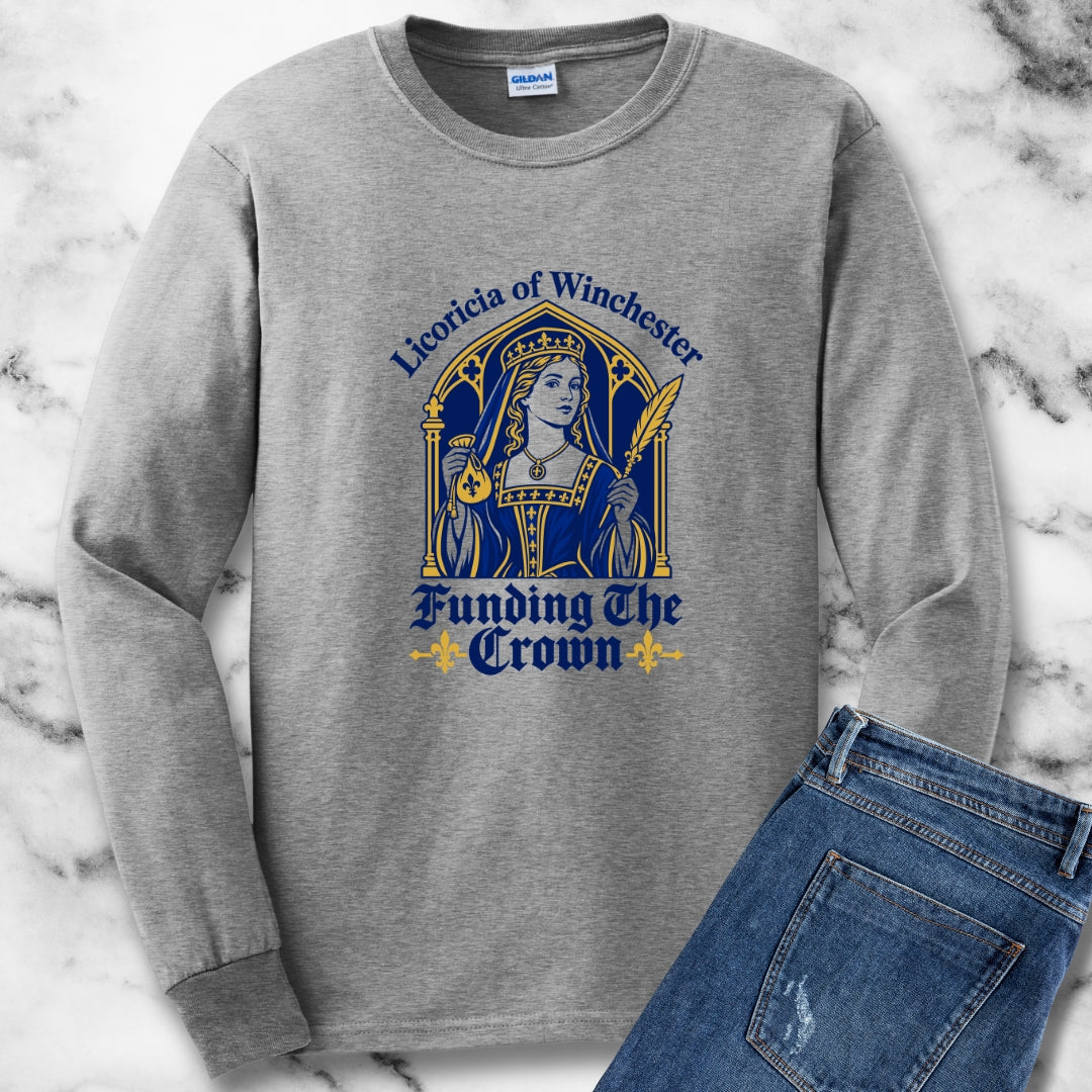 Licoricia of Winchester Funding the Crown Unisex Long Sleeve Tee